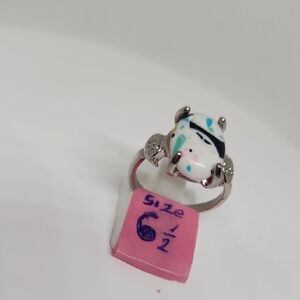 Silver Ring with Colorful Stone